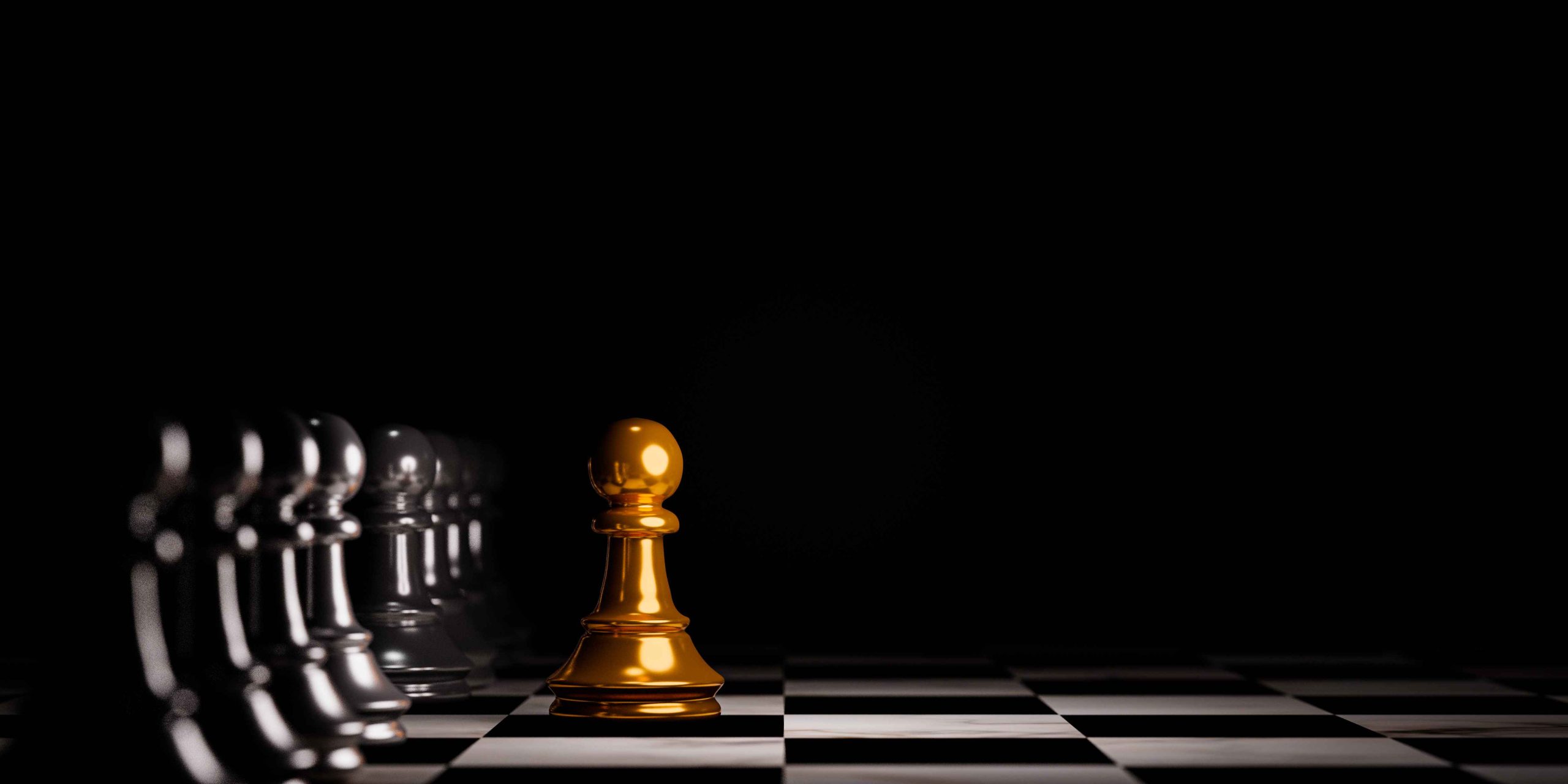 golden-pawn-chess-move-out-from-line-different-thinking-leading-change-disruption-unique-concept-by-3d-render_11zon